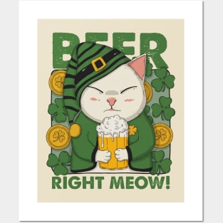 Beer Right Meow Posters and Art